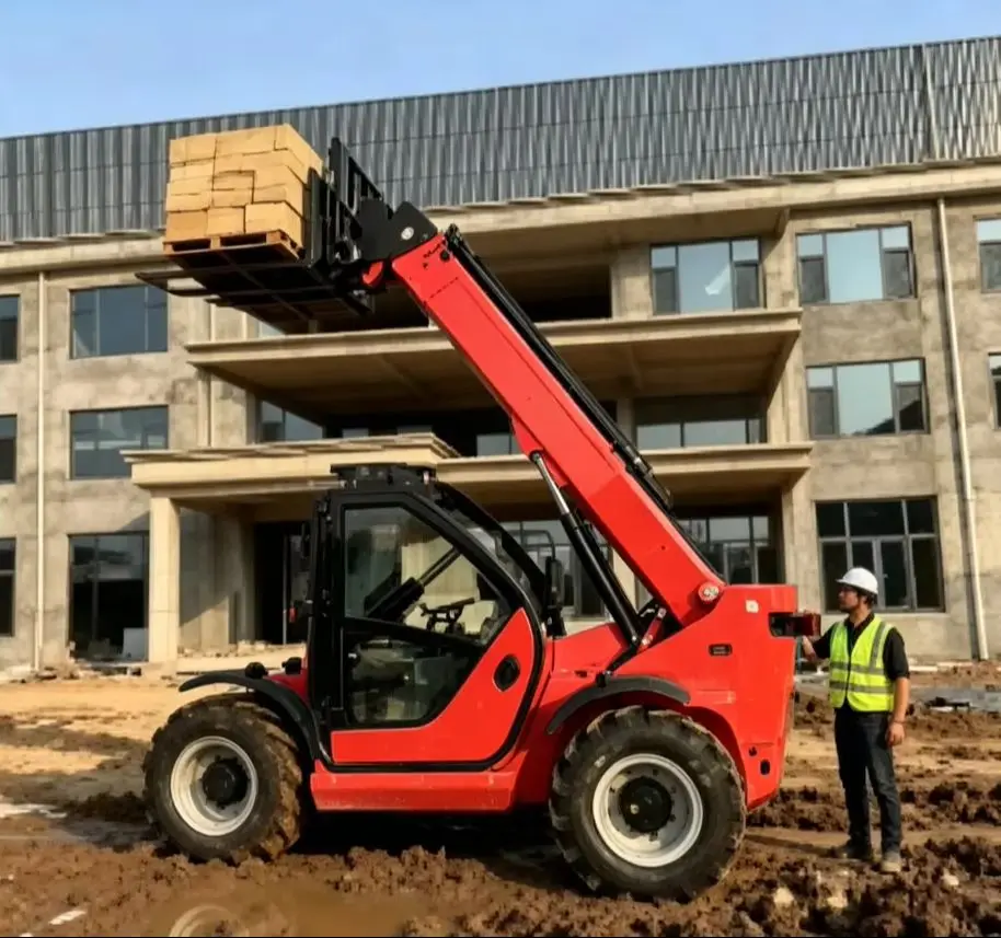 3 Ton Compact Telehandler Telescopic Forklift Wheel Loader 4x4 Telescopic Loader for Efficient Orchard Work