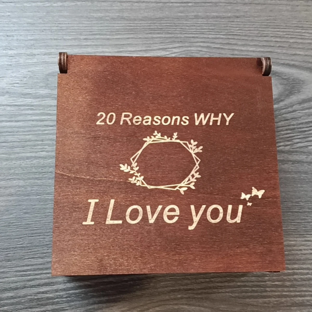 Valentines Day Gift for him 20 Reasons Why I Love You Puzzle | Engraved Love Gift for Her & Him | Why I Love You Mom Wooden Box