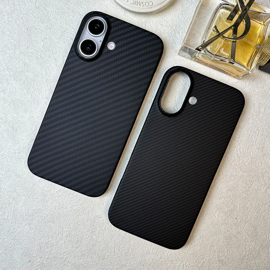 ACC-Real Carbon Fiber Phone Case for iphone 16 with Magsafe, Aramid Fiber, Ultra-Thin, No Case Feel, iPhone 16Plus Shell