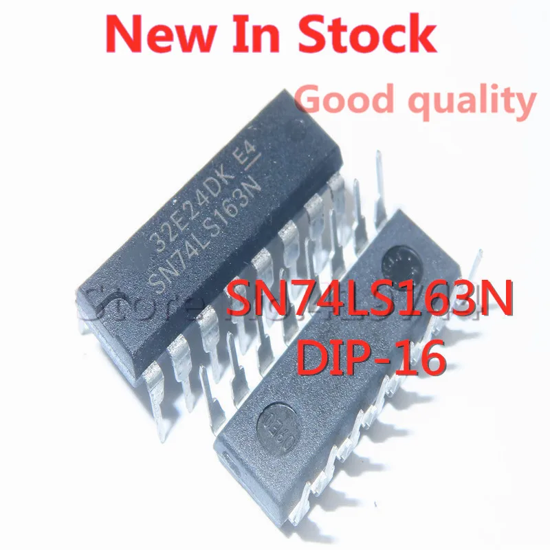 5PCS/LOT SN74LS163N HD74LS163P 74LS163 DIP-14 Four-bit binary synchronization clear count In Stock NEW original IC