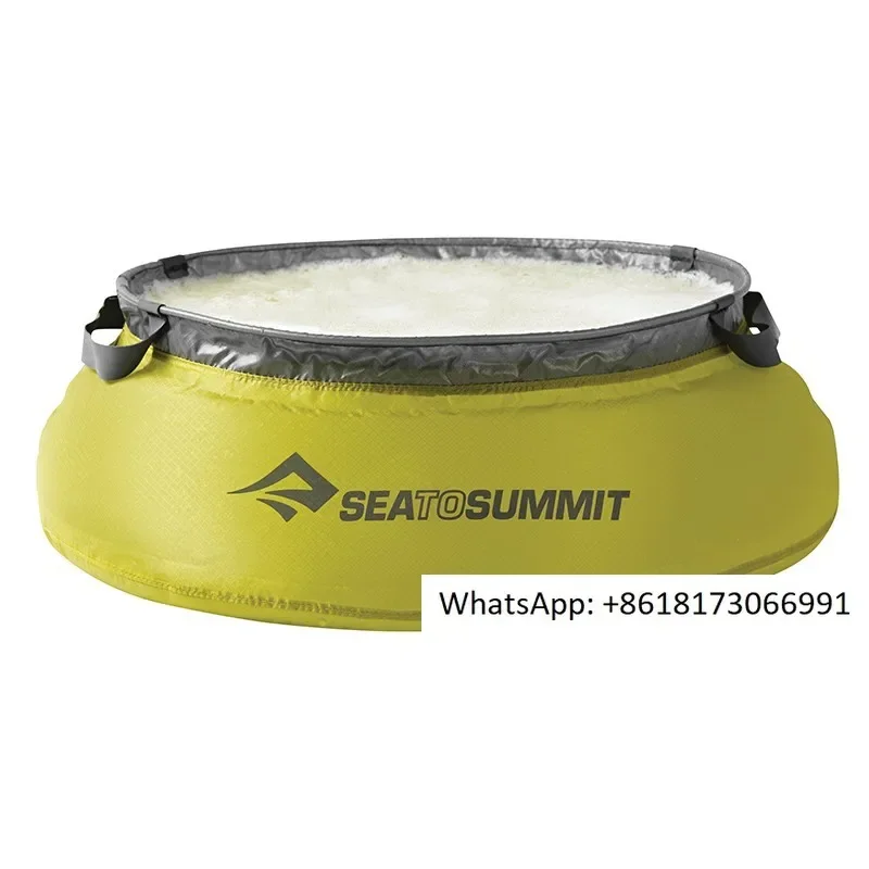 Outdoor folding water basin, sea to summit, travel wash basin, thickened, ultra lightweight, carrying camping equipment