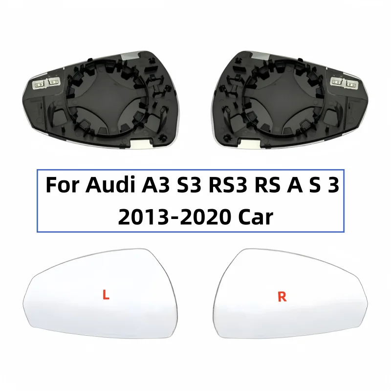 

For Audi A3 S3 RS3 RS A S 3 2013-2020 Car Side Mirror Glass Rearview Exterior Wide Angle 8V0857535D Auto parts
