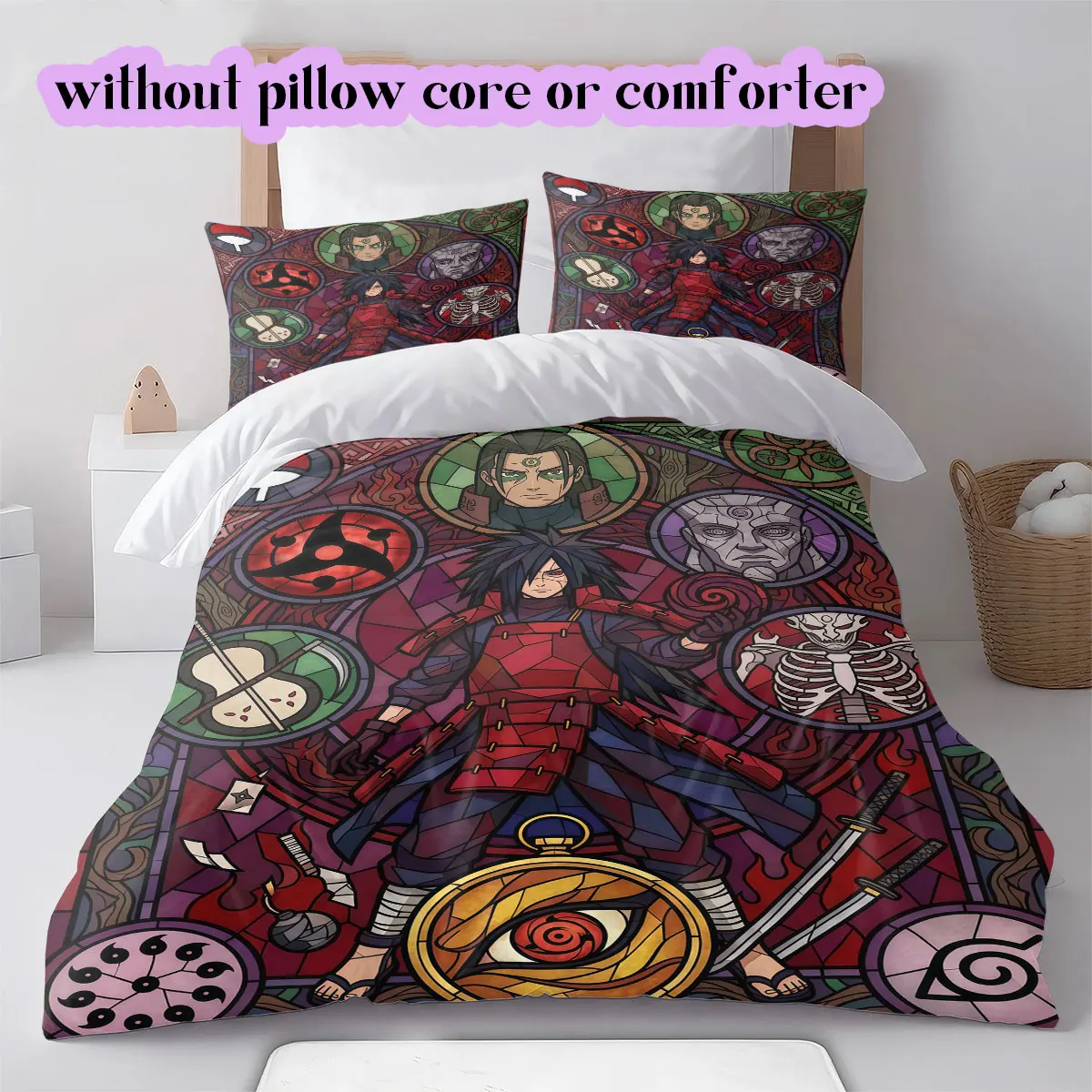 Naruto anime Soft and Comfortable Duvet Cover, Children's Bedding Set Gift, Extra Large Size, Various Sizes Available