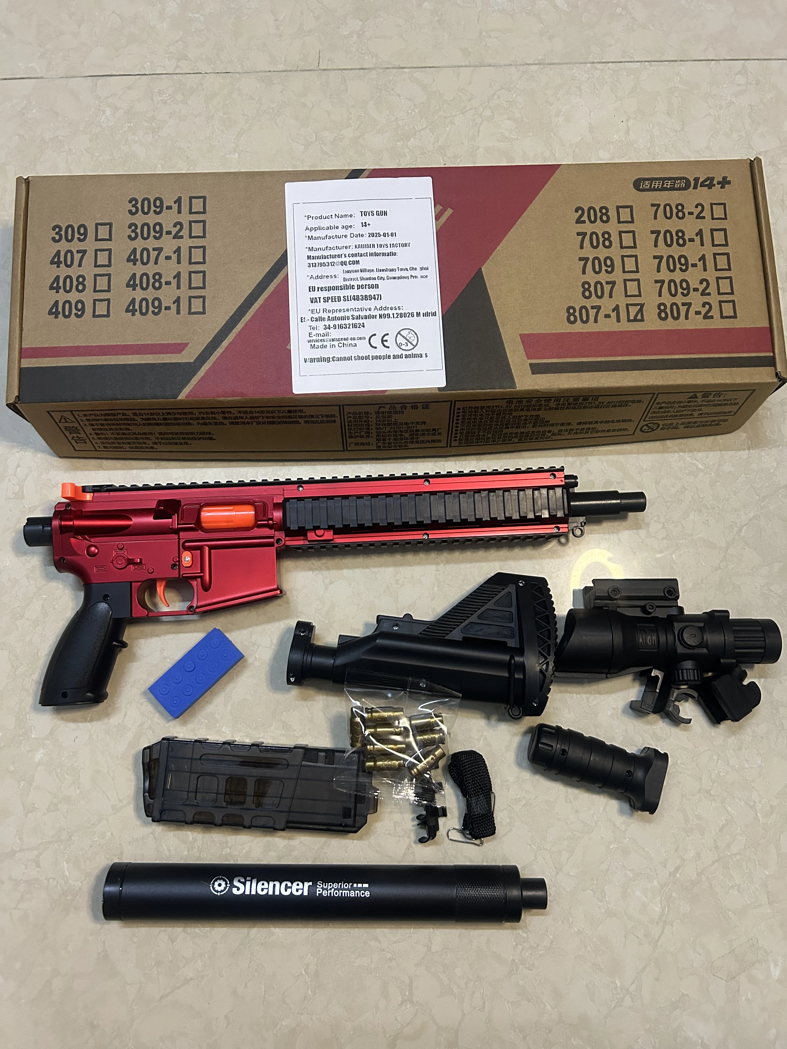 Multiple Models of Safe Shell-Ejecting Soft Bullet Toy Guns 98K&M416, Game Replica Models, Classic Manual Side-Loading