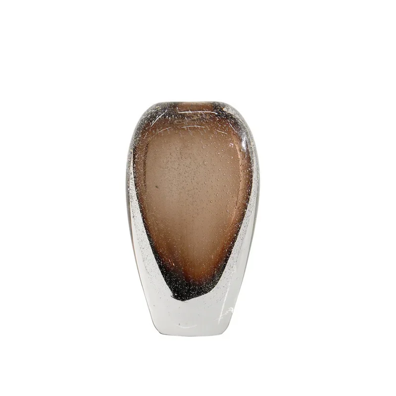 

Modern light luxury transparent bubble glass vase ornament home dried flowers flower arrangement model room soft decoration