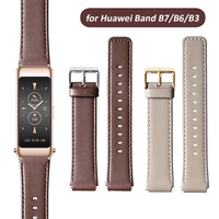 Genuine Leather Watch Strap for Huawei Band B7/B6/B3 Smart 16mm Watchband Men Women Quick Release Sport Wristband Accessories