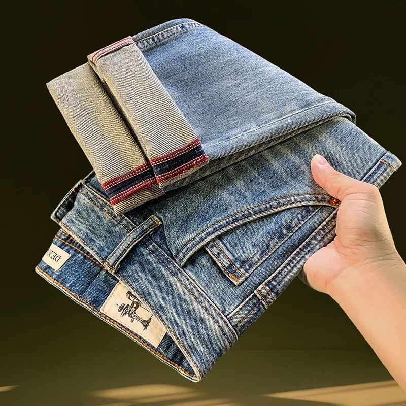 

Summer New Jeans for Men 2025 Trendy Thin, Casual, Versatile, Elastic Denim, High end Slimming Small Leg Pants