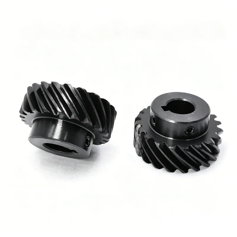 1Pcs 2M 14T-40T Tooth Surface Quenching Left/right Hand 45 Degree Staggered Helical Gear 90 Degree Transmission Keyway 10-18mm