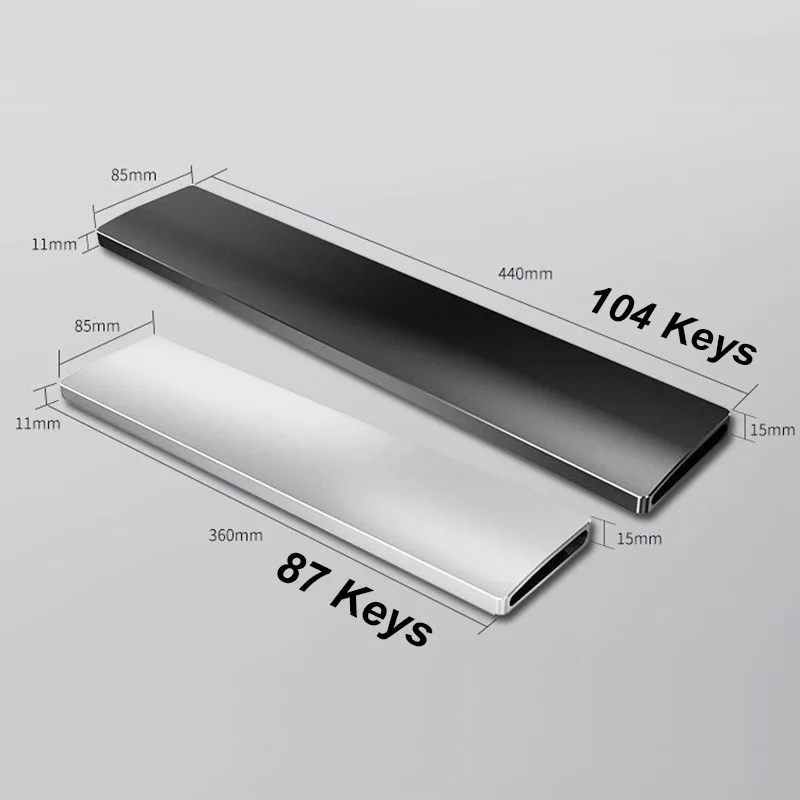Alumínio Resto Liga Pulso para Teclado Mecânico Descanso de Pulso 87104 Chaves Suporte de Metal