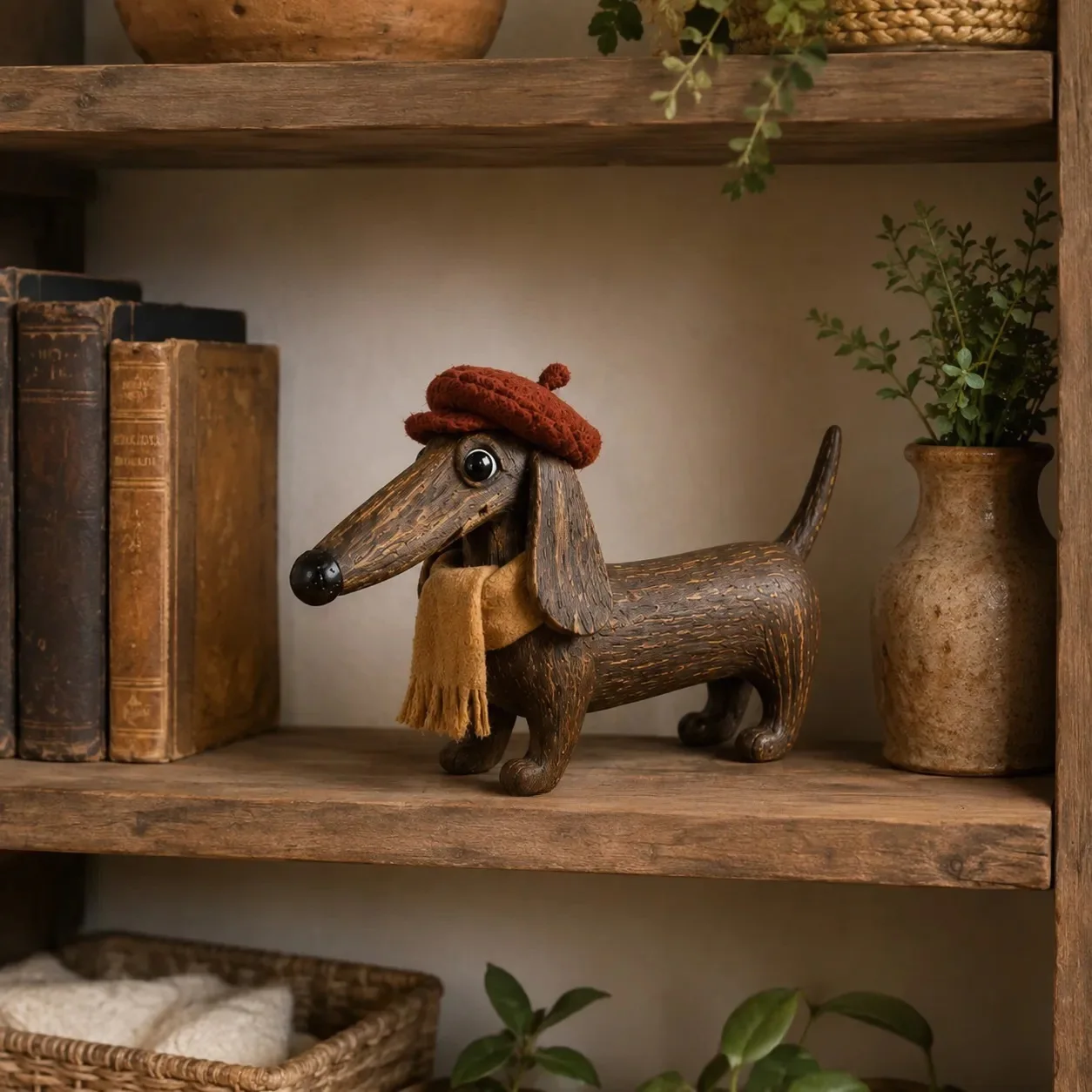 Creative Sausage Dog Figurine Desktop Decoration Resin Craft Office Gifts Friend Small Dog Statue Home Decor Nordic Style