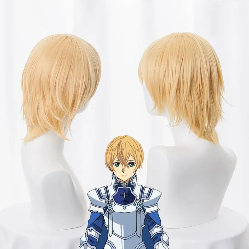 Sword Art Online Alicization SAO Eugeo Cosplay Wig Hair Eugeo Synthesis Thirty-two Anime Short Fluffy Costume Wigs Wig Cap