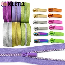 1-5Meters Sewing Zippers 5# Nylon Zipper Pull Slider Garment Bag Decorative Zip By Meters for Clothes Zipp Repair Kit Accessory