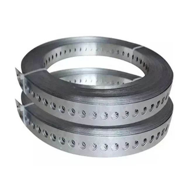 NEW First steel 16mm 19mm 32mm packing punched perforated galvanised steel band strap with holes prices