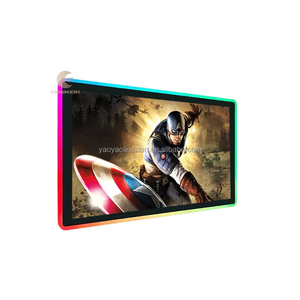 Monitor con Pantalla Táctil de 21.5", 23.8", 27", 32", 43" Pulgadas, 3M ELO RS232, Monitor LED con Pantalla Táctil PCAP para Salas de Juegos Arcade