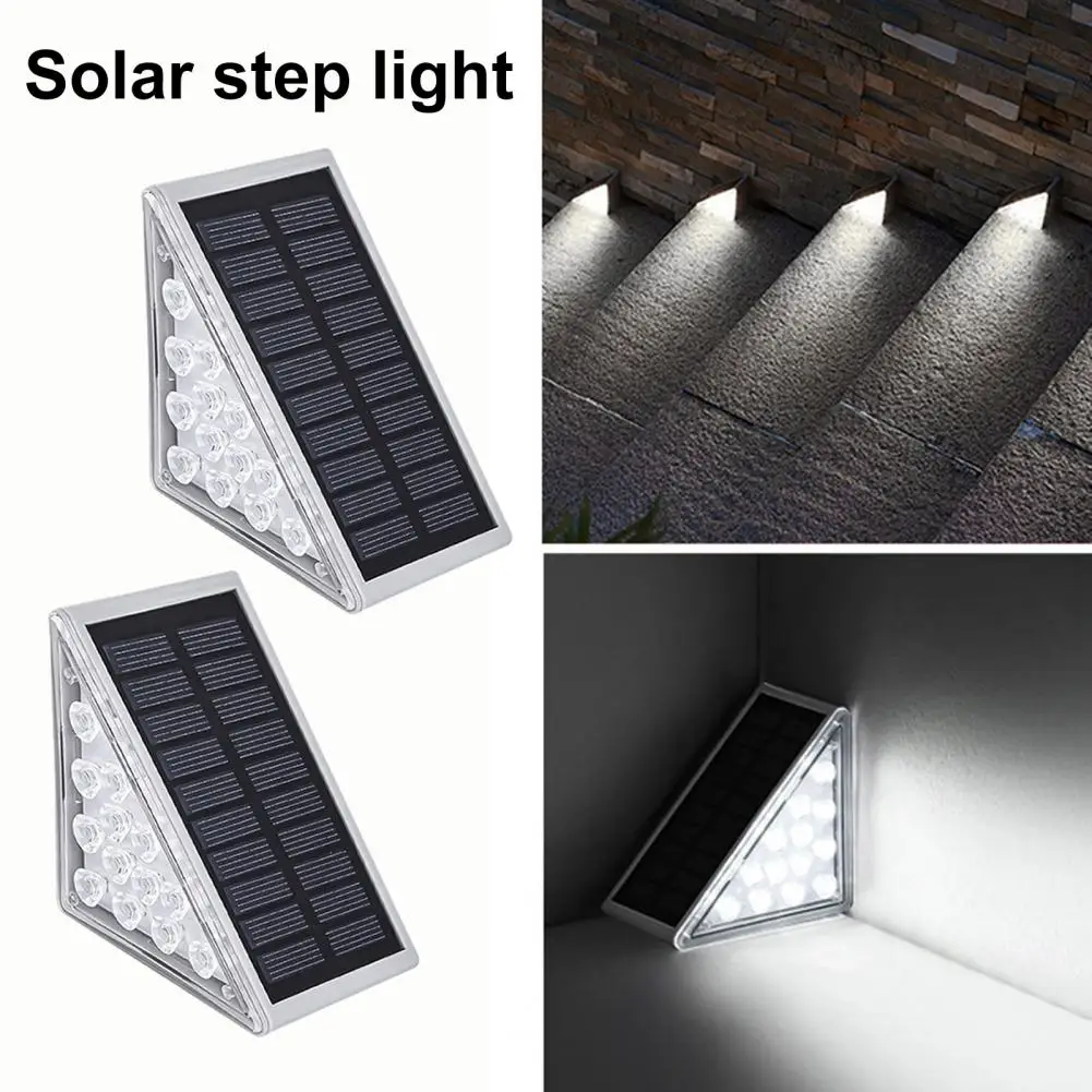 

Solar Stair Light Solar Deck Lamp Set with High Brightness Led Pathway for Outdoor Steps Waterproof Easy to Install for Deck