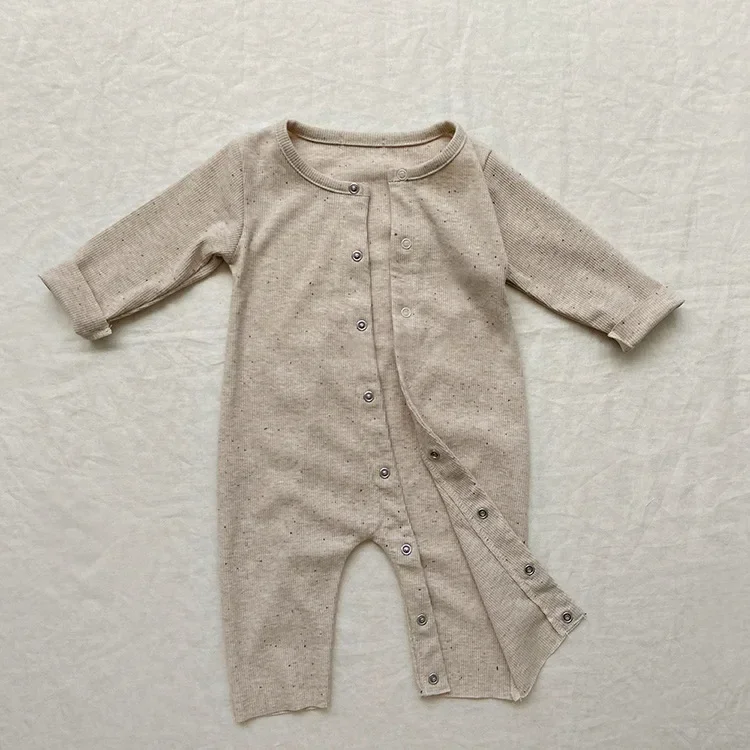 Barboteuse en coton pour nouveau-né, combinaison décontractée pour bébé, costume de batterie pour enfant en bas âge, monochromatique, une pièce, grenouillère pour tout-petits, mode garçon et fille, automne