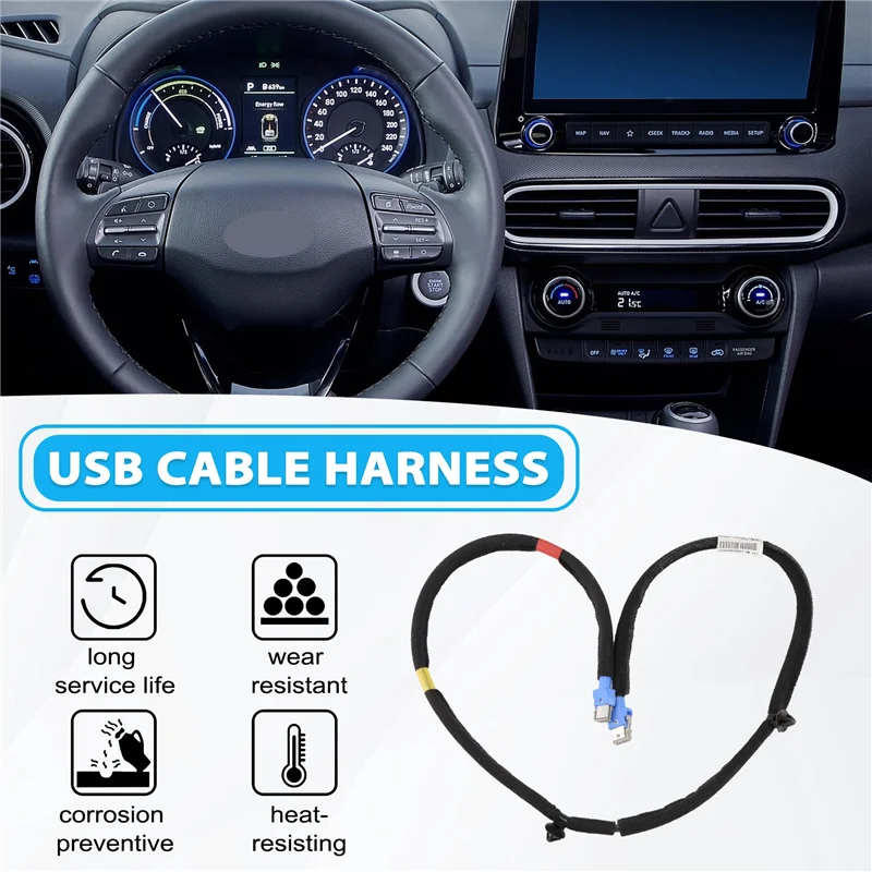 

Practical Dash Center Display Screen Monitor Cable Wire Harness 96595J9000 96595-J9000 Usb Cable For Hyundai Kona 2018-2021