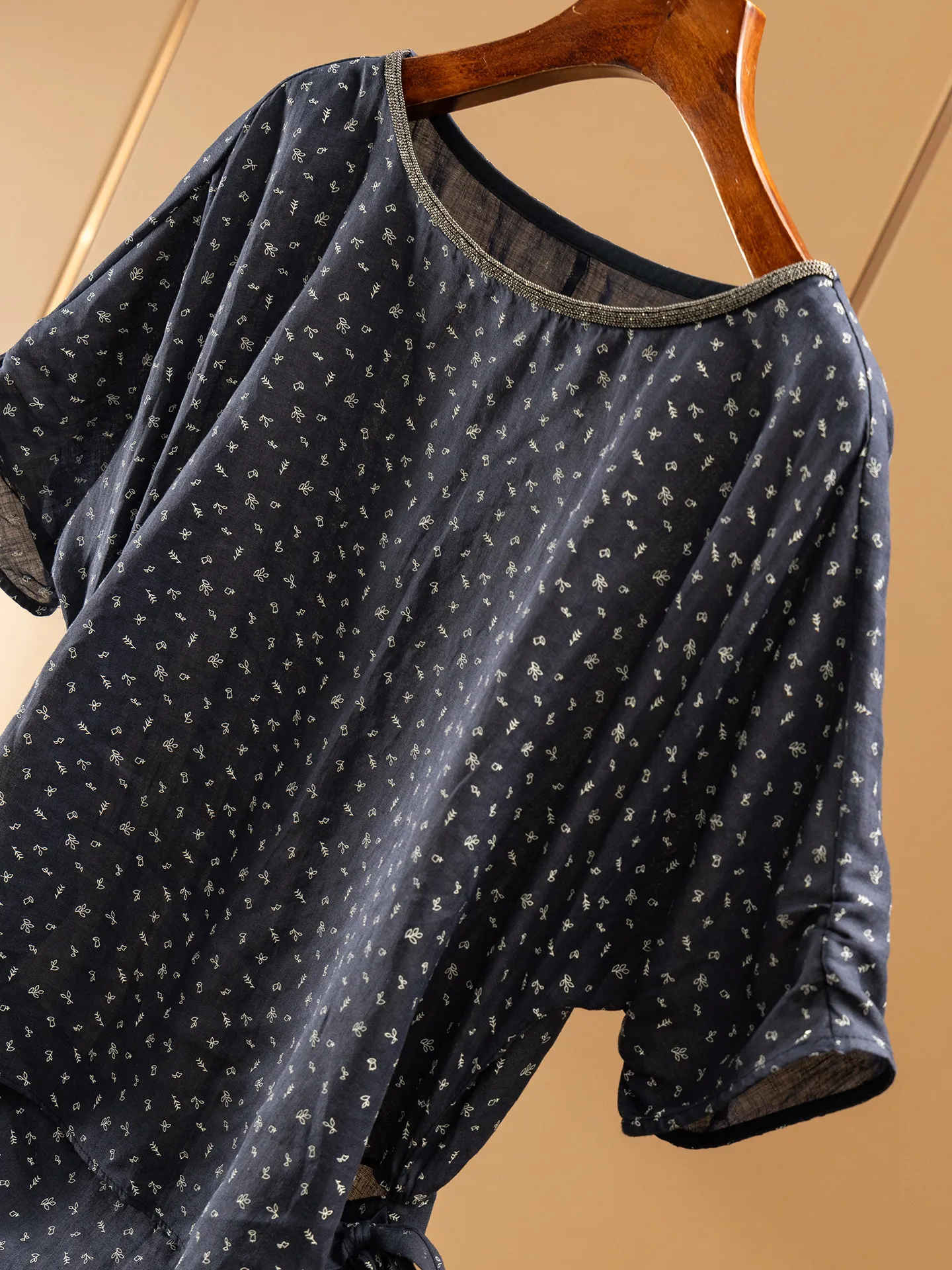 Vestidos Fengshen azul marino, - Linen Dress Wrap reseña y precio