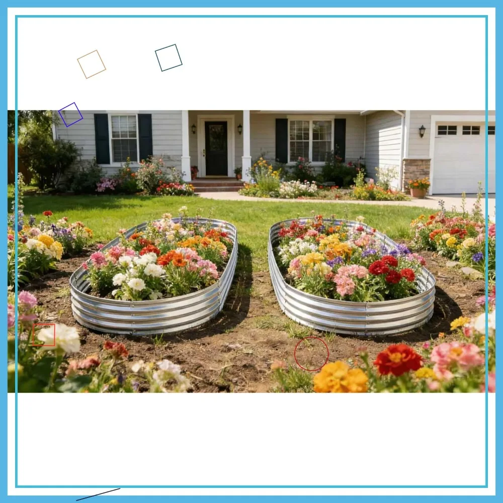 

9 ft x 3 ft Raised Garden Bed Metal Elevated Planter for Vegetable Flower Herb