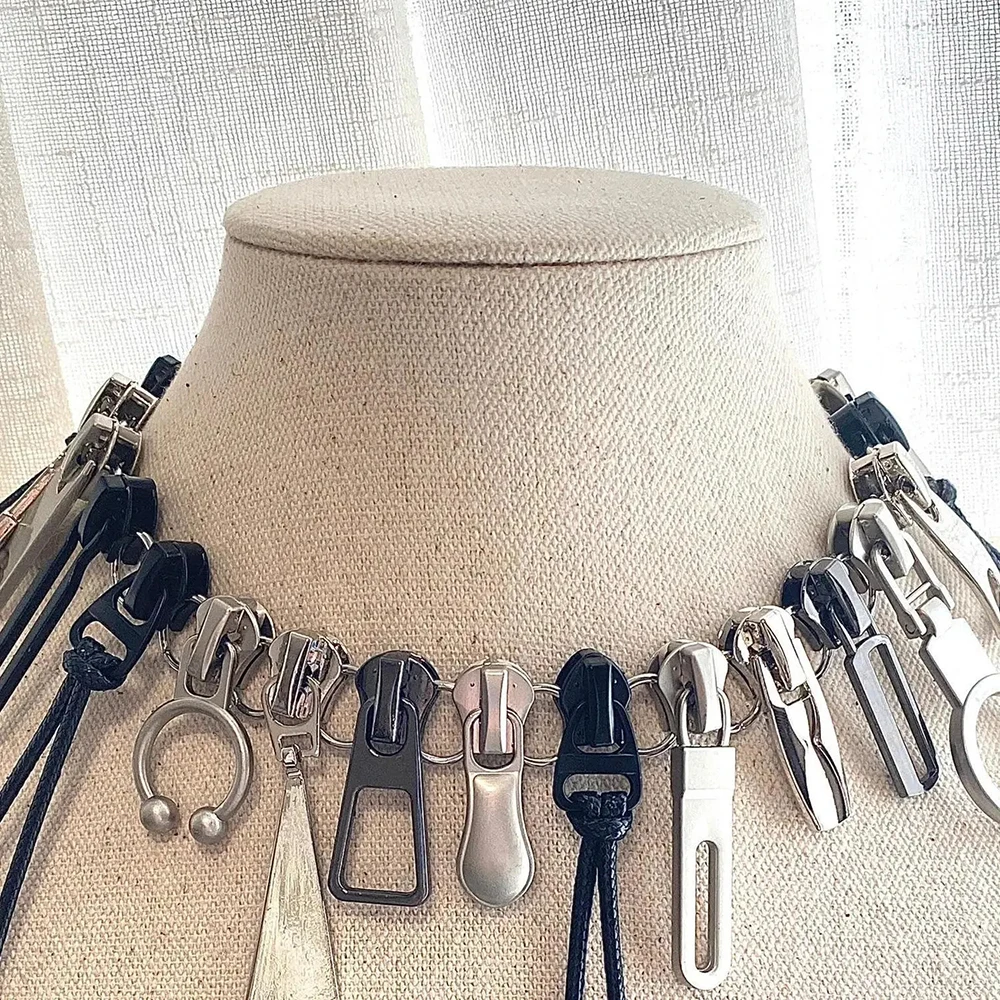 Stylish Zipper Necklaces Punk Men\'s And Women\'s Jewelry Accessories Unisex Jewelry Accessories Party Neck Accessories