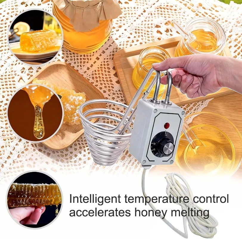 Honey Melter with Thermostat to Filter Honey Crystallized Stainless Steel Beeswax Melting Honey Extractor Beekeeping Equipment