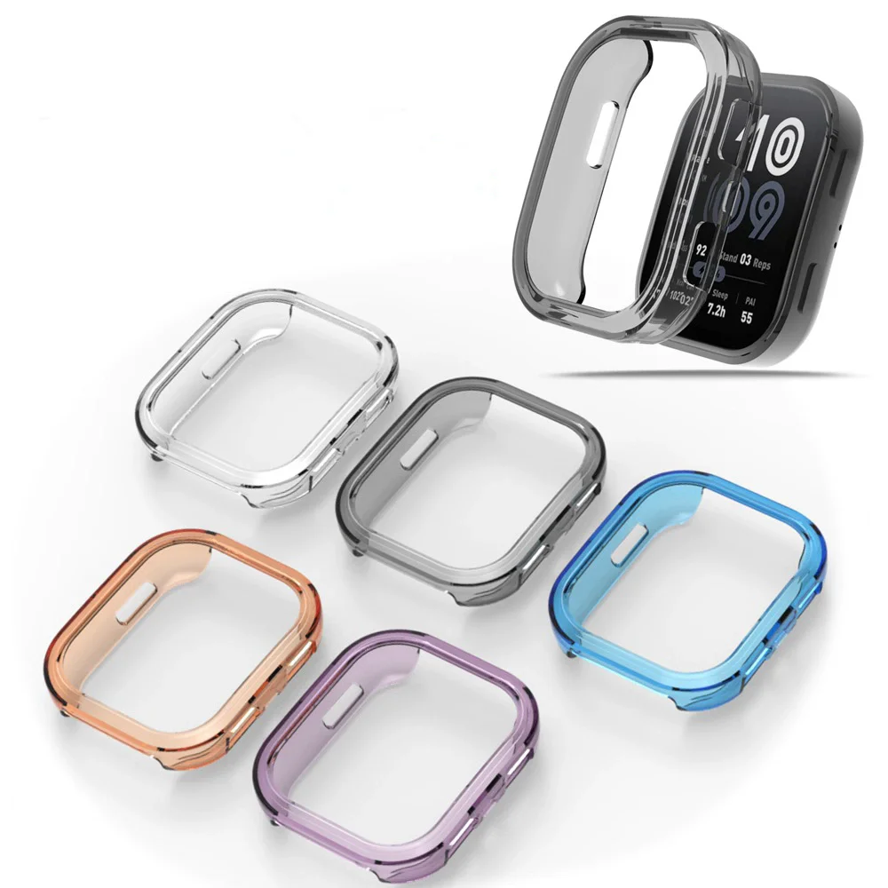 حافظة واقية لساعة Huami Amazfit BIP6 الذكية حافظات ناعمة من مادة TPU غطاء ممتص للصدمات نصف حافظة ساعة