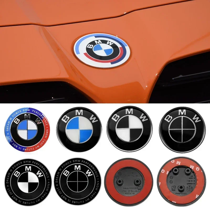 82mm 2-holes 3-holes Car Front Hood Bonnet Badge Emblem for E46 E90 E60 F10 F11 F20 F30 G20 G21 G31 G38 G60 X3 X5 Series 13 5 7