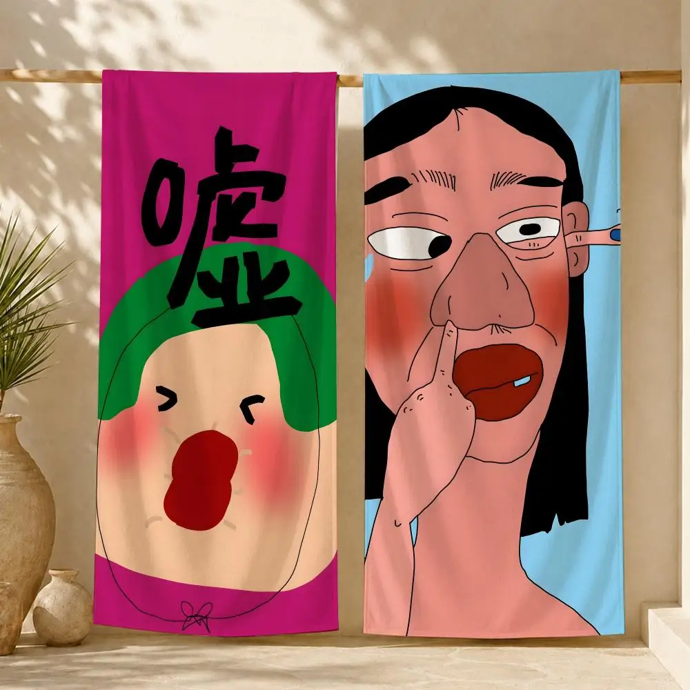 Creepy Art Towel ultra-fine fiber quick drying absorbent towel, beach swimming vacation beach towel