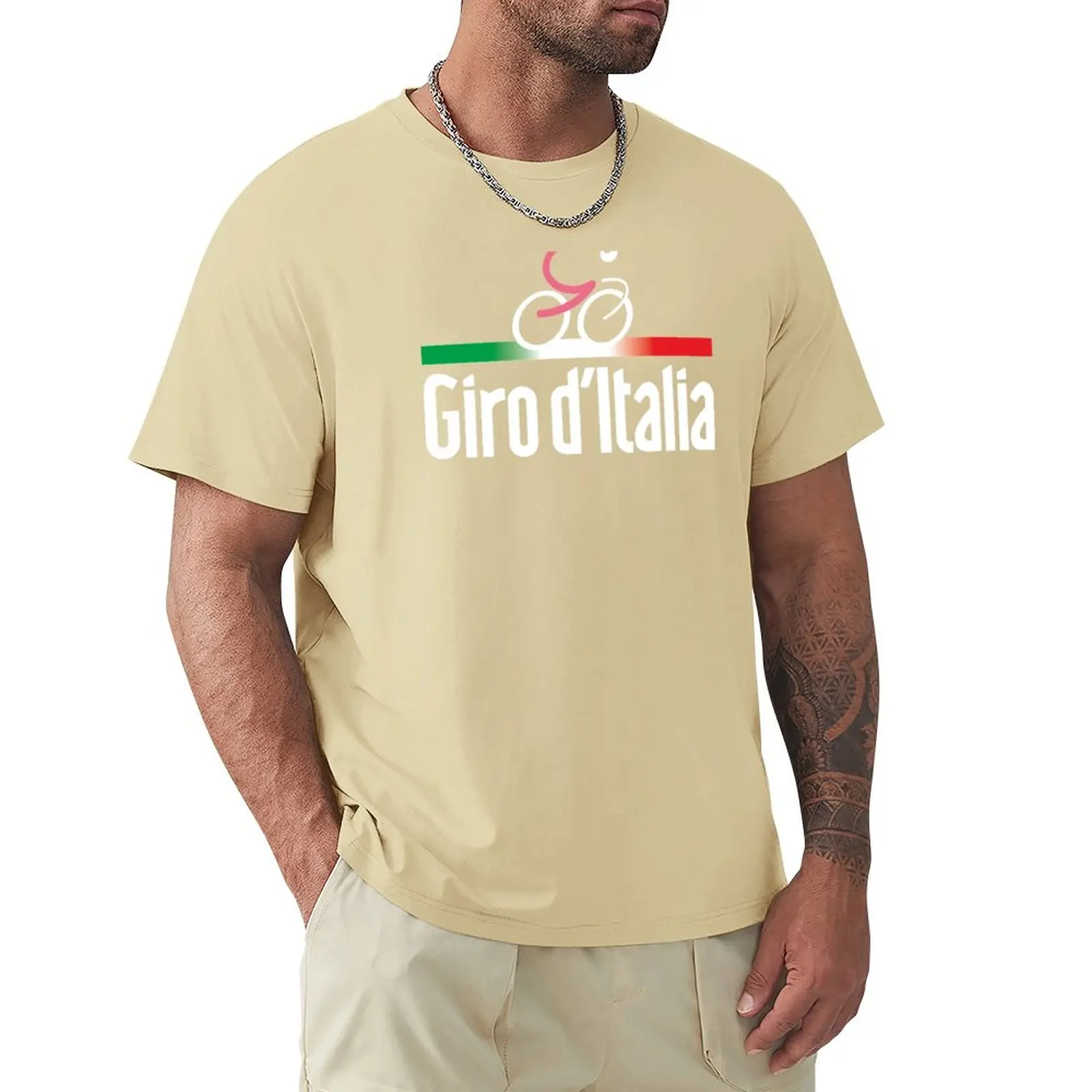 Giro D Italia T-Shirt summer tops boys t shirts mens tall t shirts Crew Neck Short Sleeves Casual Loose Men Clothing Streetwear