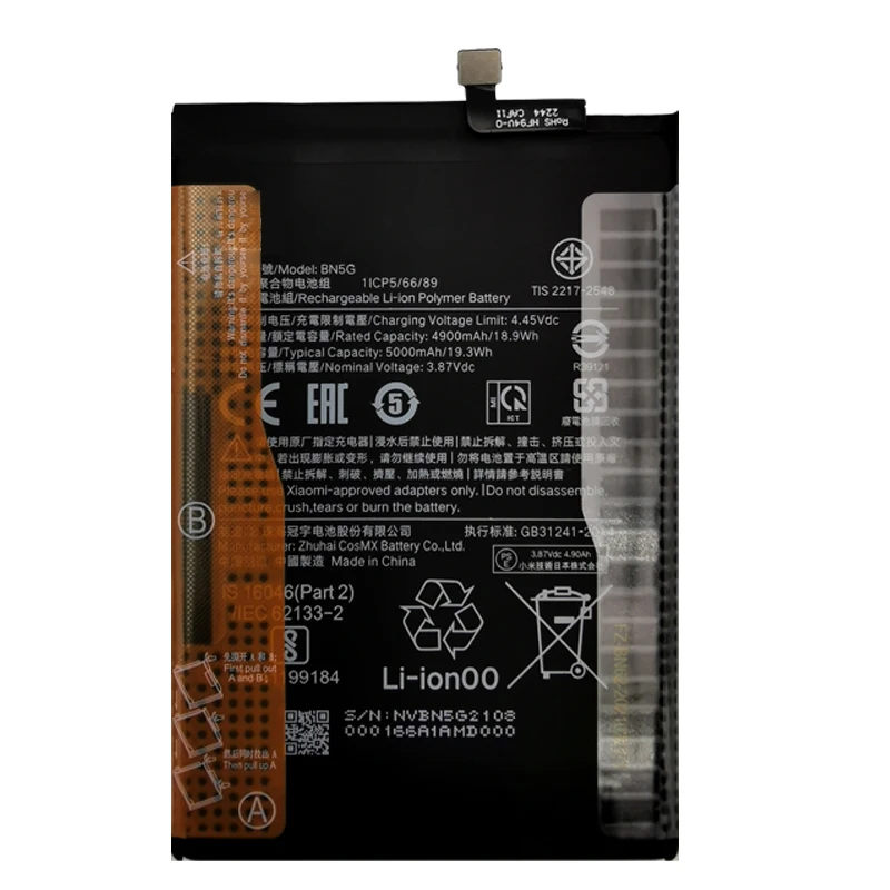 Batería original de alta calidad 100% BN5G para Xiaomi Redmi 10C / 10A Mi Redrice 10C / 10A 5000mAh, envío rápido 2