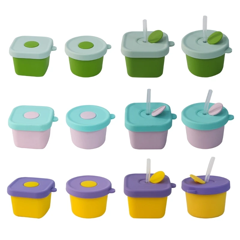 Boîte stockage d'aliments complémentaires en Silicone pour bébé, pour conservation, cuisson à vapeur, l'ébullition,