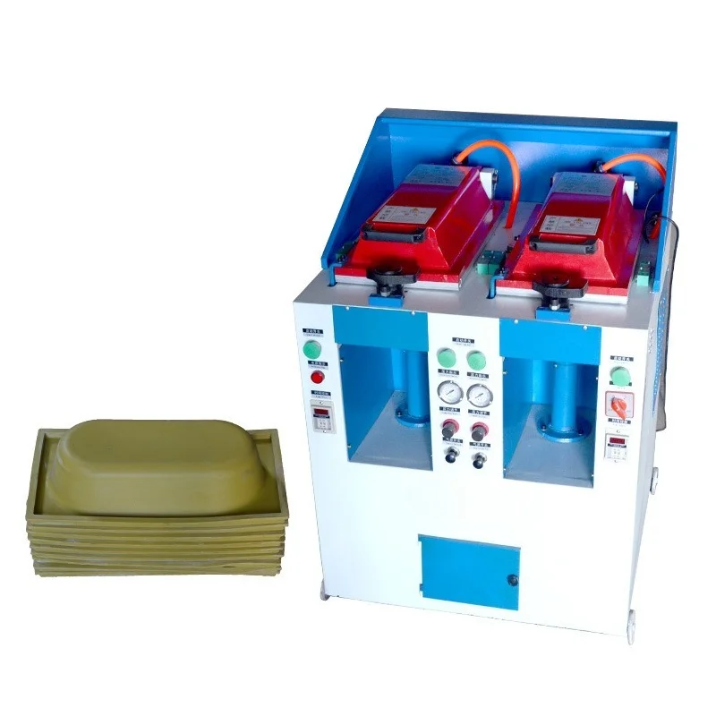 Automatic shoe-making machinery PLC control pneumatic double-station cover-type sole crimping machine