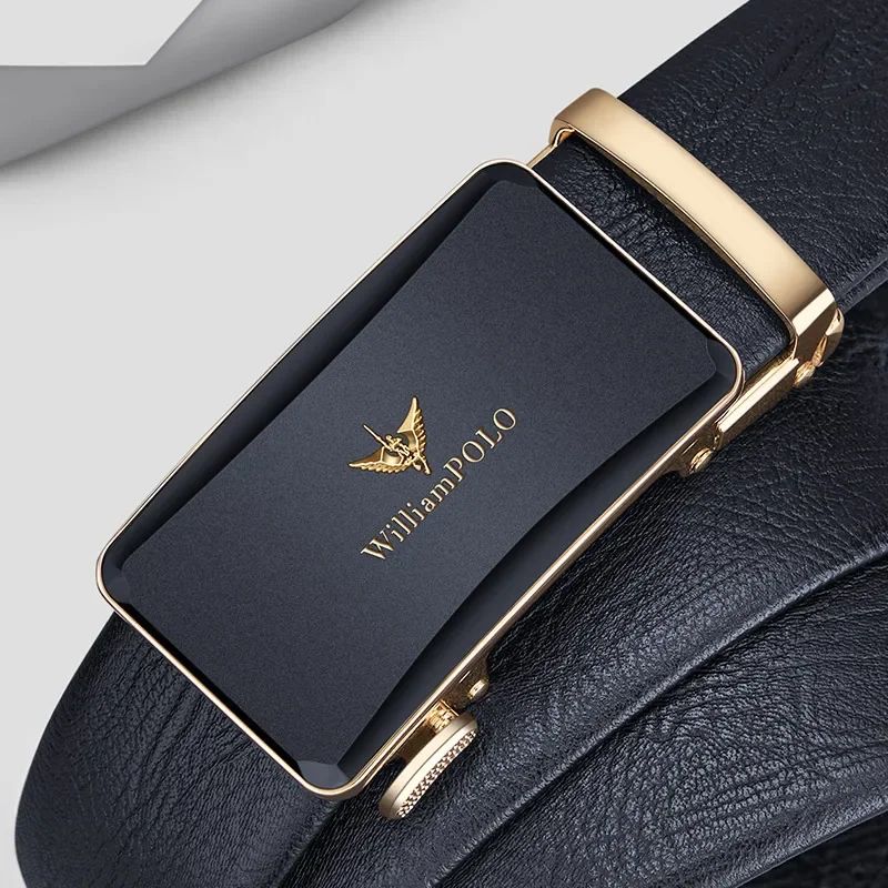 New Leather belt men's leather head layer cowhide fashion automatic buckle youth hundred belt pure cowhide business casual belt