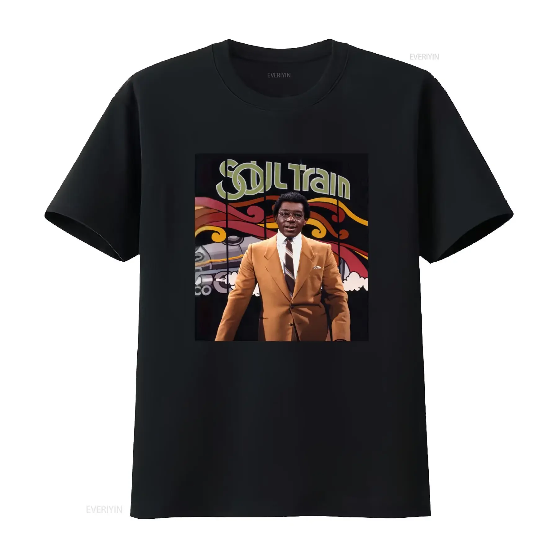 

Винтажная футболка Soul Train Don Cornelius S M L XL 2XL, винтажная стильная футболка с рисунком, дышащая, повседневная, удобная, унисекс