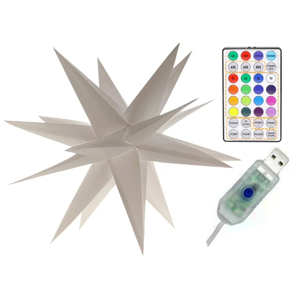 EU/US/USB RGB Color Starburst Night Lamp controllo Bluetooth 25/40/50/60CM decorazione natalizia per strada, alberi,