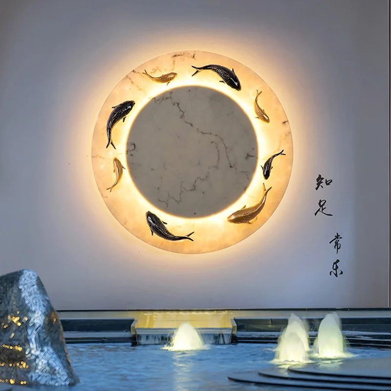 Steaming customer outside solar wall lamp courtyard new Chinese landscape lamp villa