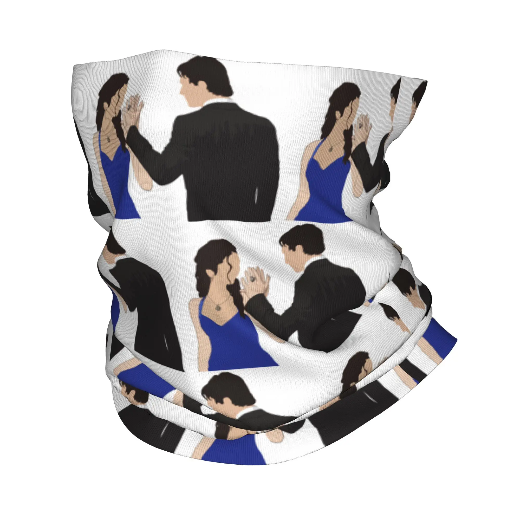 The Vampire Diaries Damon Salvatore And Elena Bandana Neck Gaiter Printed Mask Scarf Headwear Riding For Men Women All Season