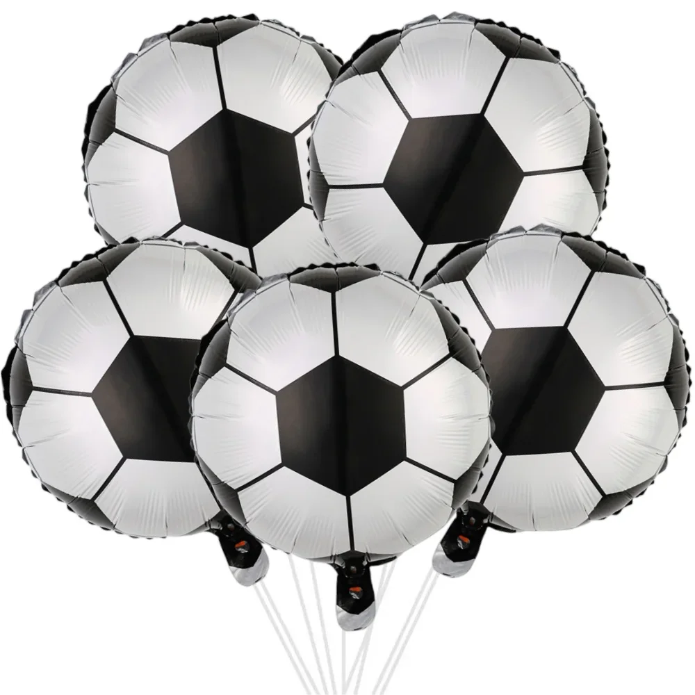 5 Pieces Soccer Balloons Football Theme Party Decorations Soccer Ball Balloons Birthday Sports Boys Favors Gifts Party Supplies