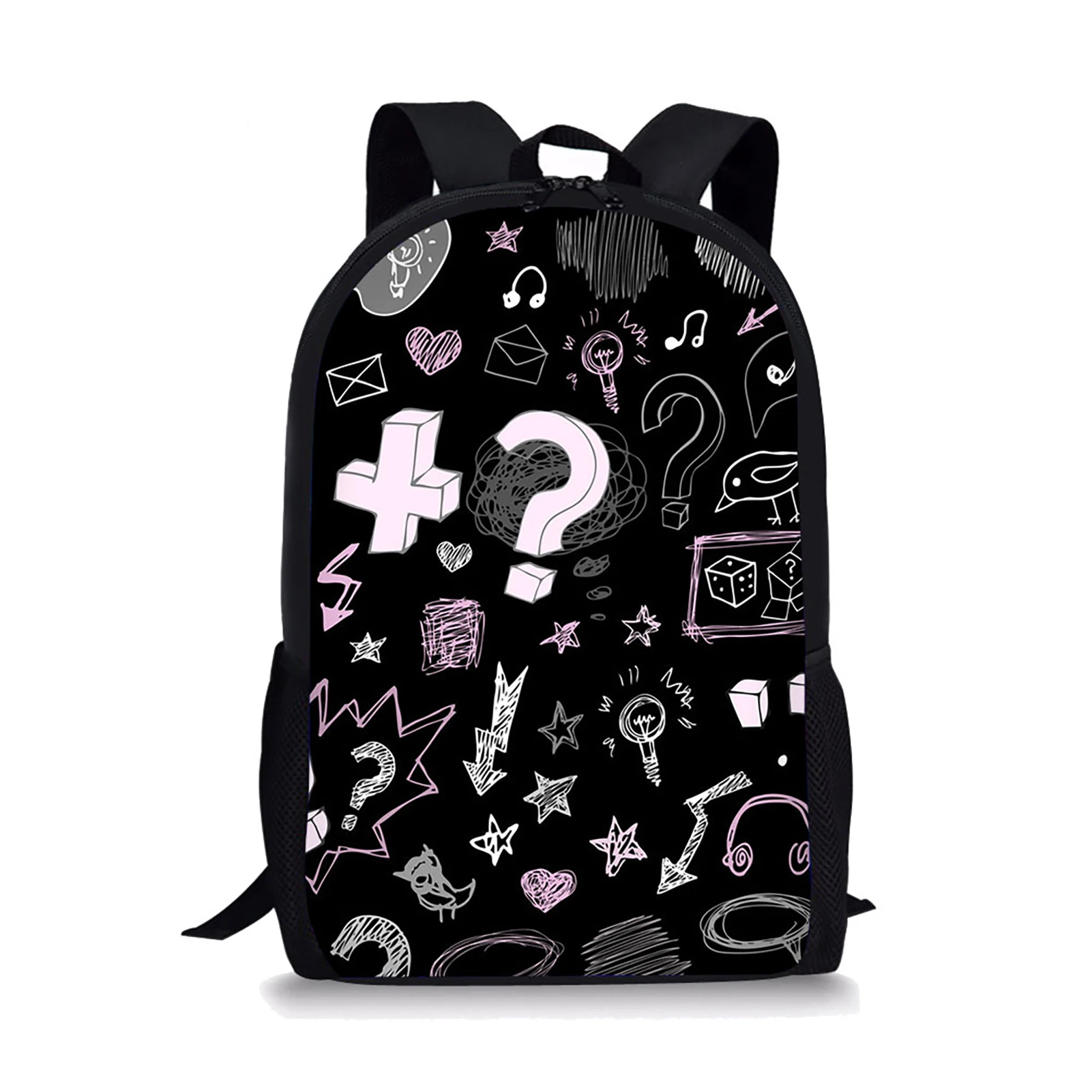 

Funny Hand Painting Pattern Girls Boys School Bag Student Book Bag Teenager Daily Casual Backpack Multipurpose Storage Rucksack