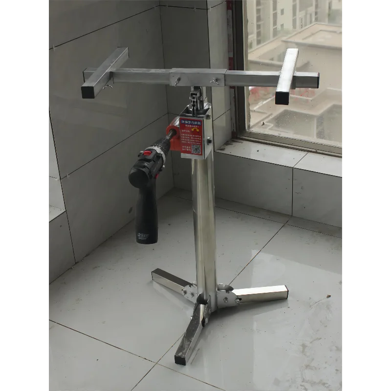 100KG Dual-Purpose Electric Hand Crank Lifting Platform 2.5M Stainless Steel Wall Cabinet Mounting Bracket