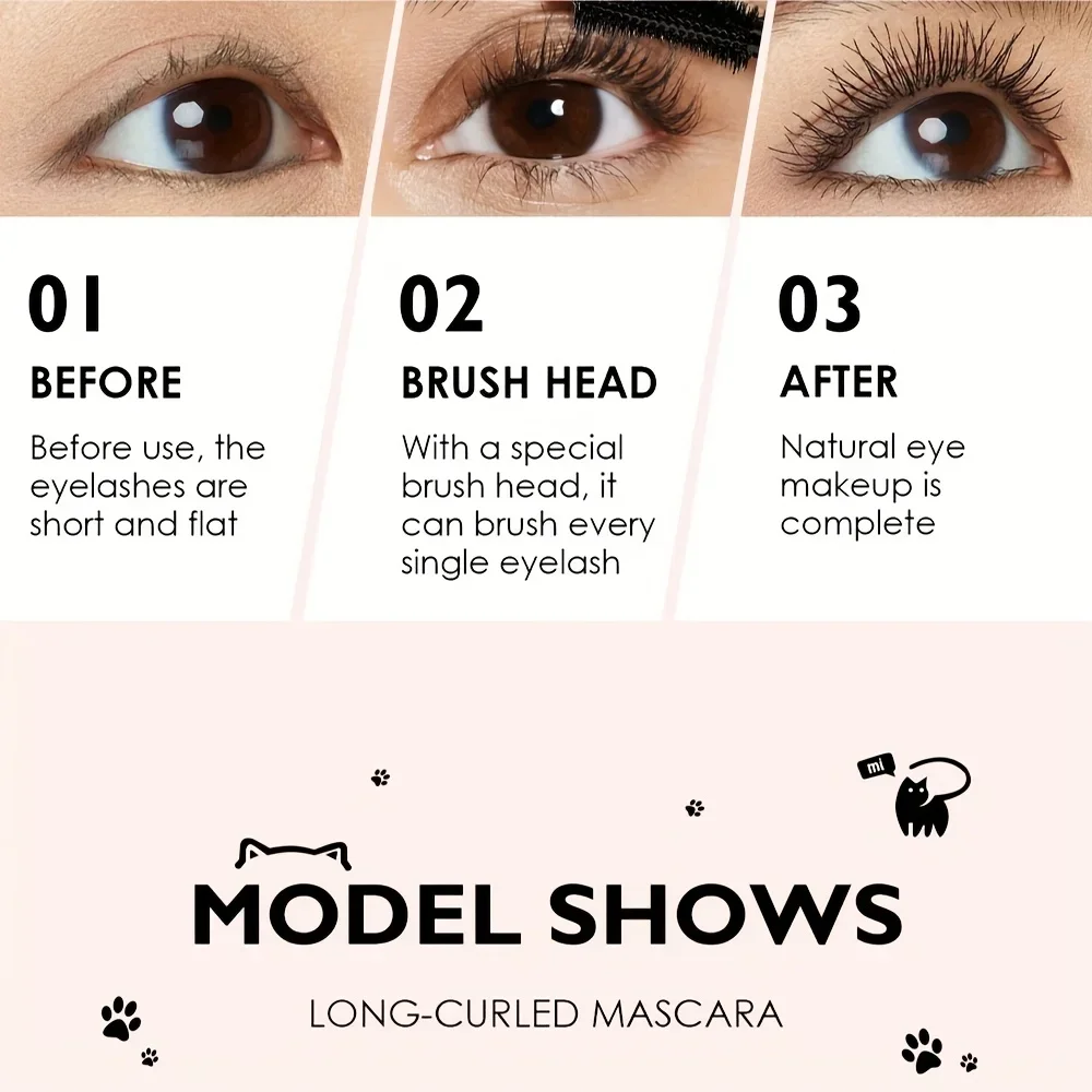 24-hour Waterproof Mascara Smudge-Proof Formula for Smooth Application Ideal for Sensitive Eyes Long-lasting for Extended Events