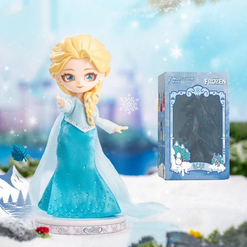Disney Princess Dress Up Action Figures Frozen Elsa Biancaneve Kawaii Cartoon Doll Decorazione del desktop Ragazza Giocattoli per bambini Regali