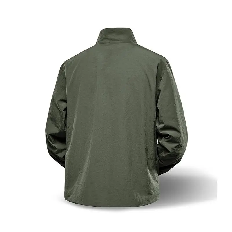 

Мужская спортивная легкая ветрозащитная куртка с воротником-стойкой Luy Plum, ранняя весна-осень, повседневная свободная посадка, тонкая модель папы