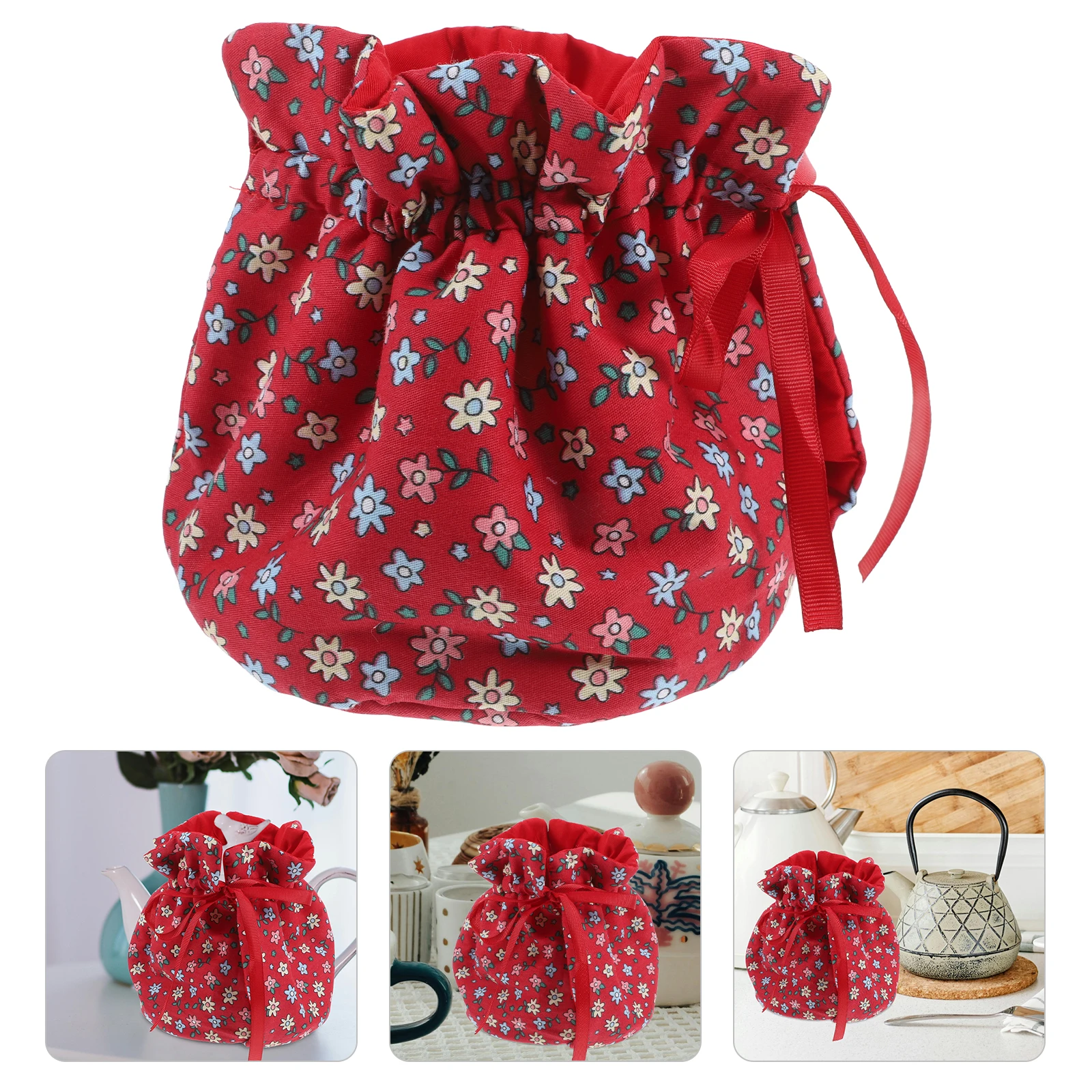 

Teapot Insulation Cover Thick Cozy Dust Proof Anti Scald Kettle Cover Warmer Cloth Tea Cup Pot Protector Kitchen Bar Accessories