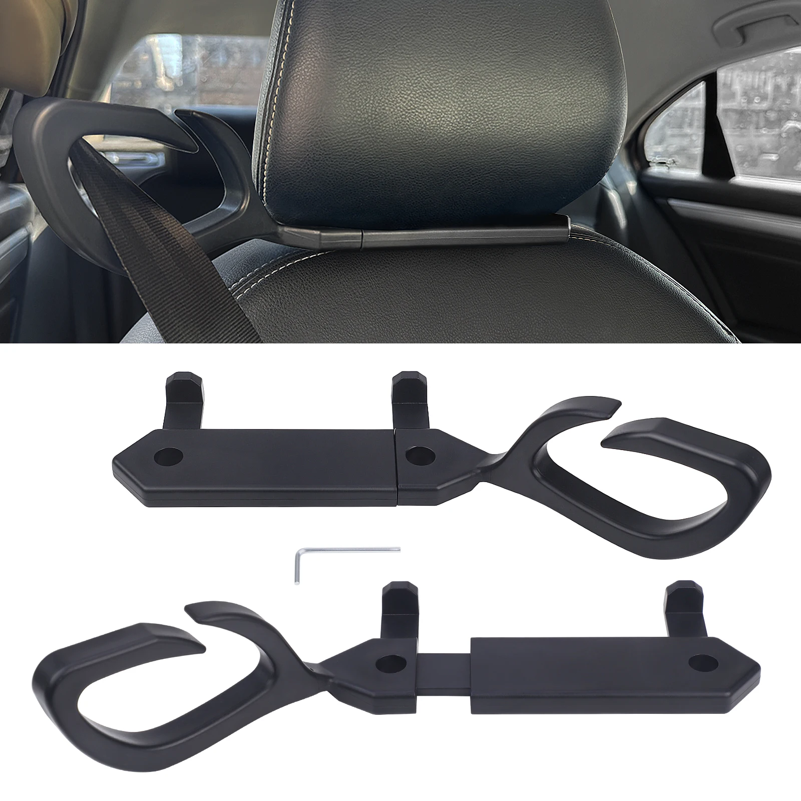 1 Set Seatbelt Hooks Car Seatbelt Organizer Car Seatbelt Adjusters with Hooks Universal Vehicle Seat Hooks Car Rear Seat Hooks