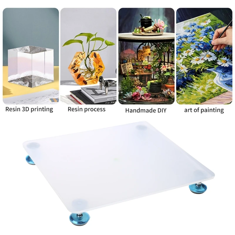 

Bubble Level Equipped Epoxy Resin Leveling Table for Crafting Painting Projects Multipurpose Self Leveling Table Crafts Y08E