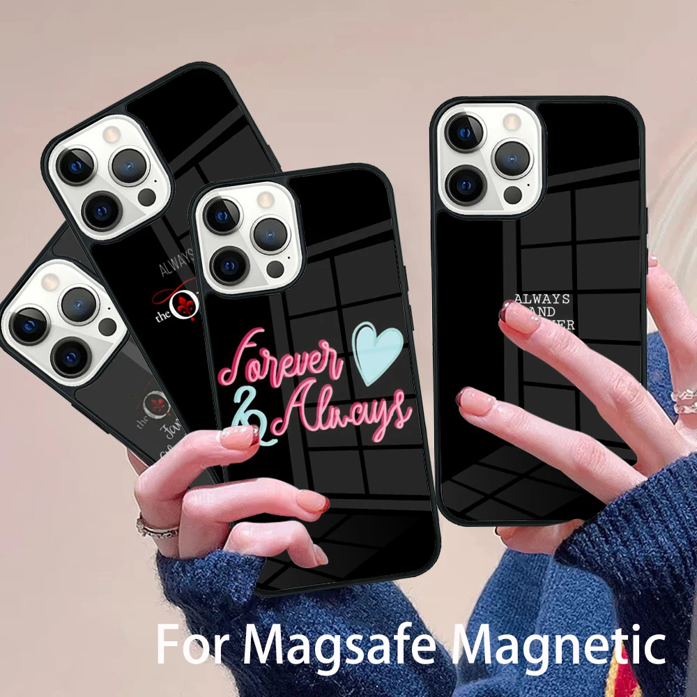 

Always & Forever Phone Case Magesafe Magnetic Wireless Charge Cover For IPhone 16 11 12 13 14 15 Pro Max Plus Mini