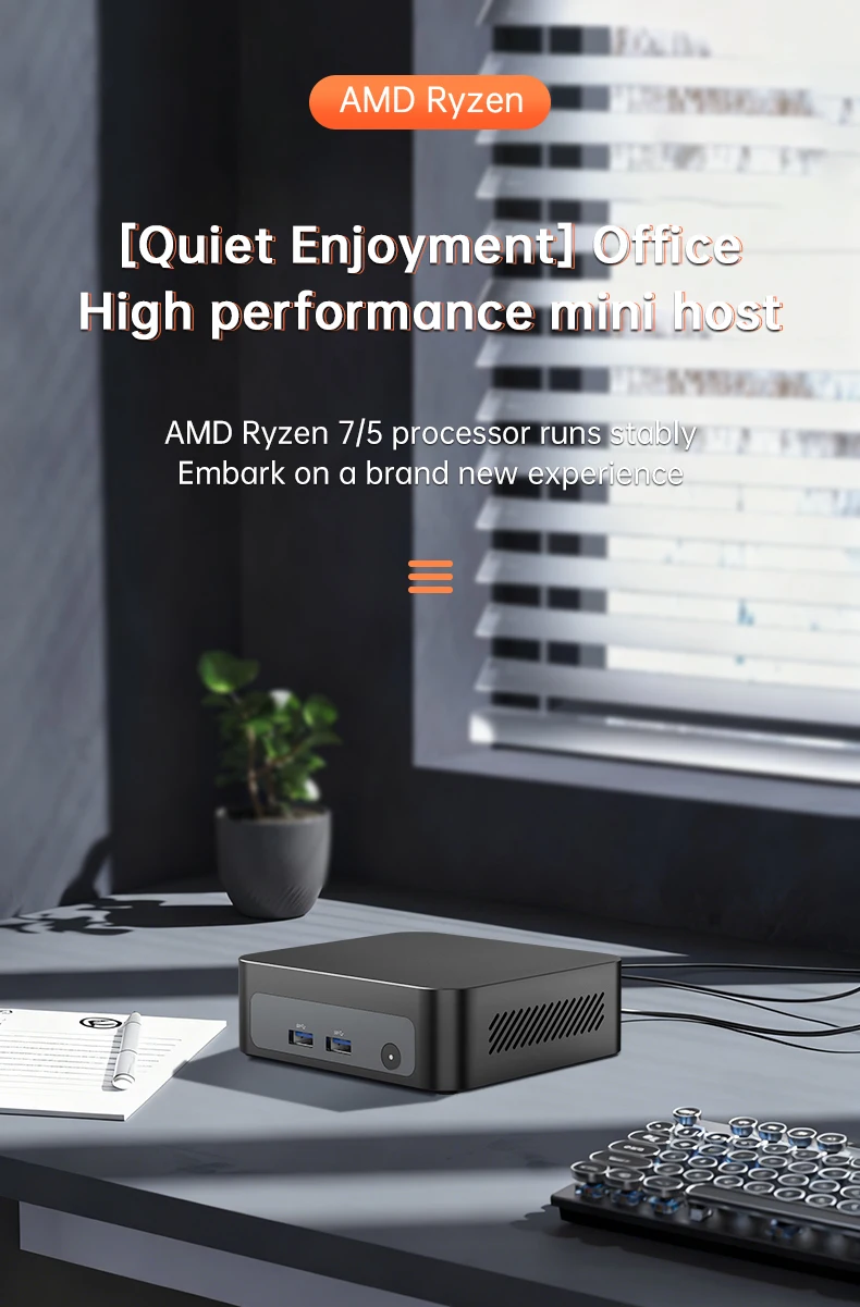 Topton Palm Gaming Mini PC AMD Ryzen 7 7730U 5825U 5800U R5 7530U 5600U Metal Nuc NVMe DDR4 Desktop Windows 11 Office Computer