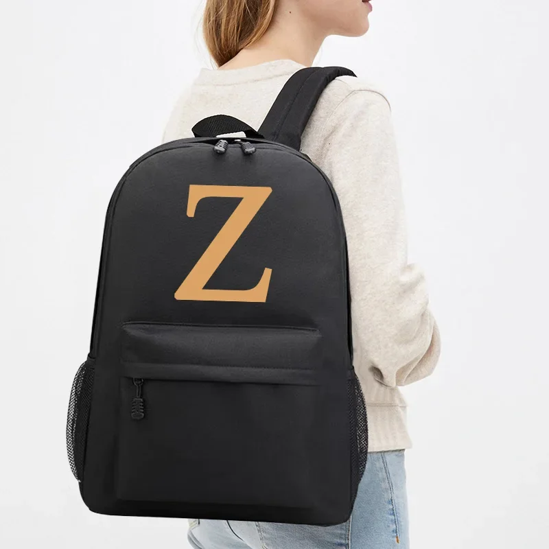 

Unisex Shoulder Backpack Simple Letter Print Schoolbag Child Teenagers School Dance Rucksack Back To School Bags Backpack Gifts