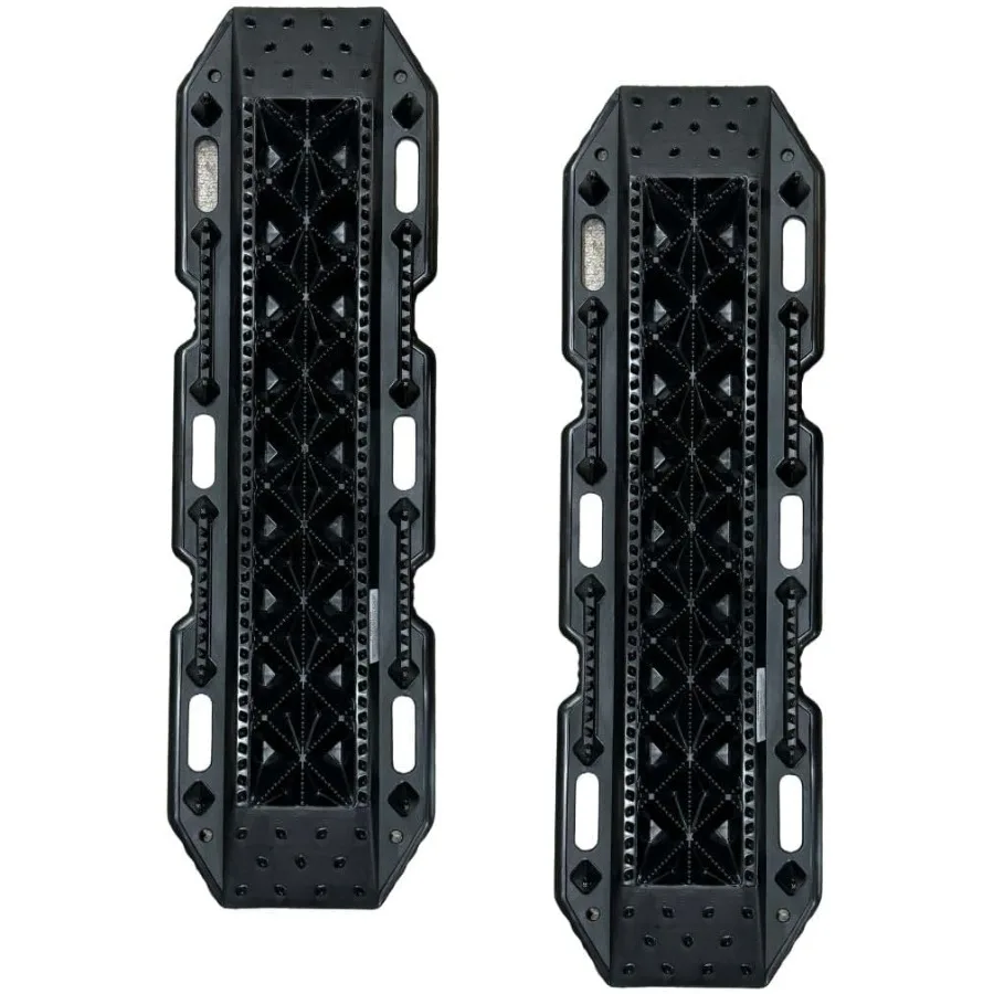 

Maxsa HeavyDuty Escaper Buddy Traction Mats for OffRoad Mud Sand Snow Vehicle Extraction and Recovery Bendable Unbreakable Blac